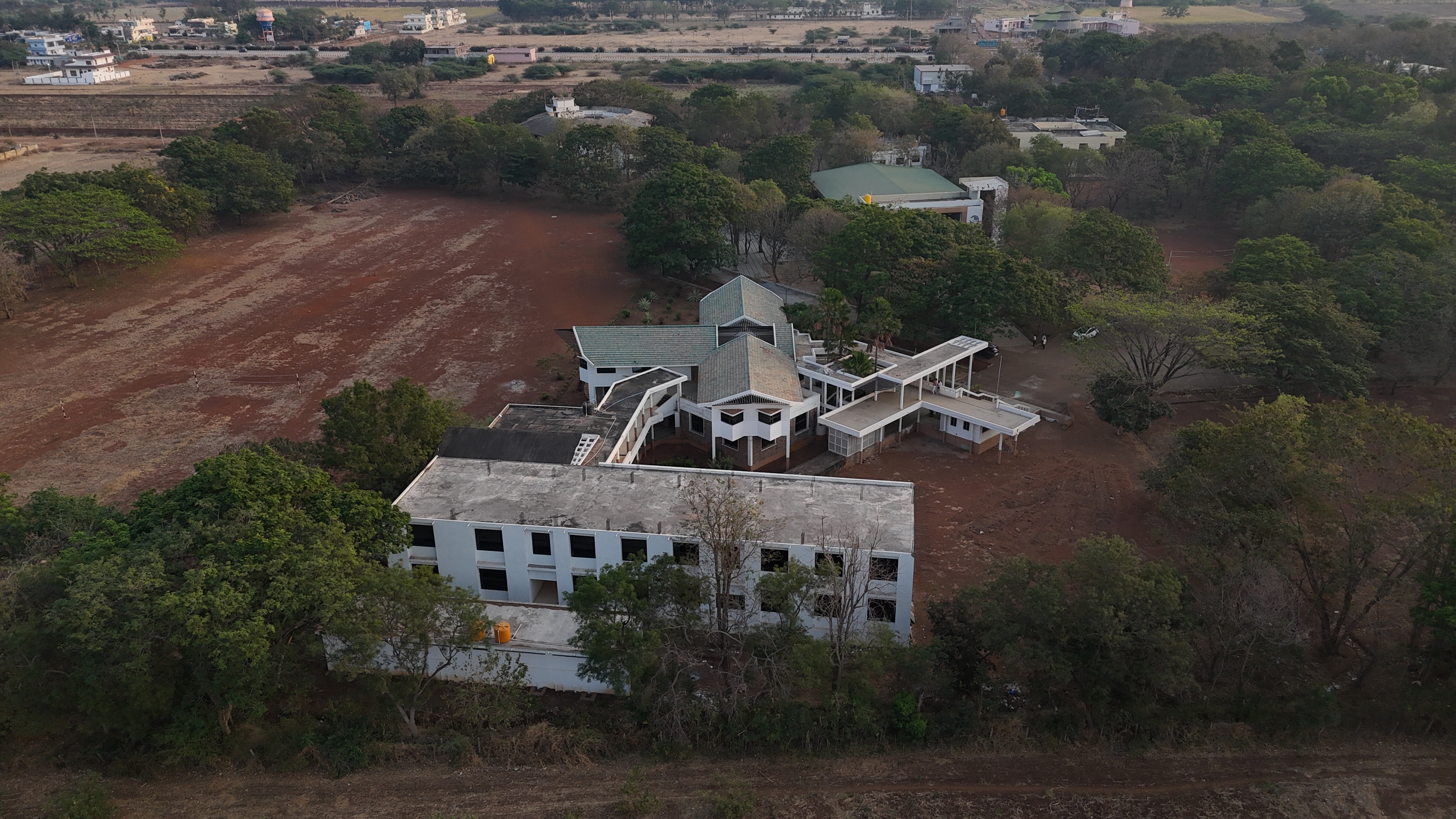 Aerial campus view
